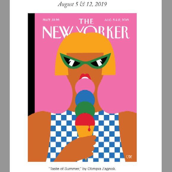 The New Yorker framed full magazine: Aug 5 & 12, 2019, " Taste of Summer". - Picture 2 of 2